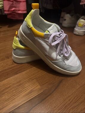 ONeckor Women's White & Yellow Casual Sneakers